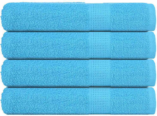 vidaXL Сет от 4 Кърпи за Басейн в Хотел 200x80 см. Тюркоазен Тегло 360gsm