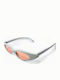 Woman's Fashion Unisex Sunglasses with White Plastic Frame and Orange Lens G-13