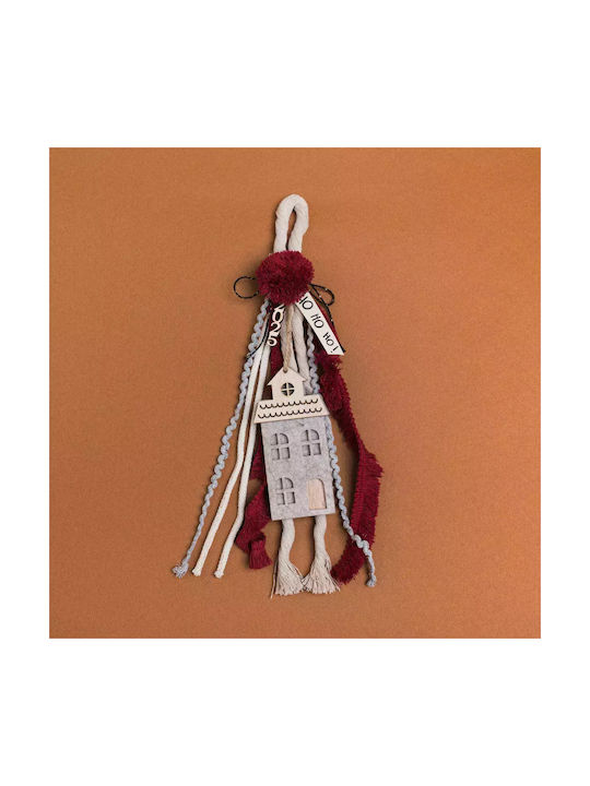 Hanging Ornament House Felt Beige