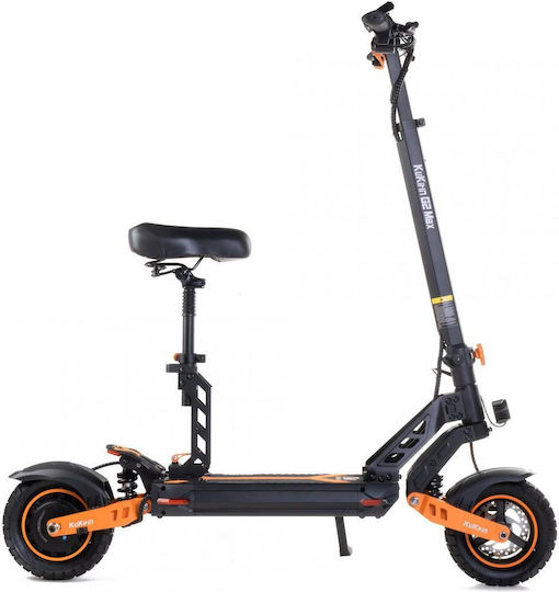 Kugoo Kirin G2 MAX Електрически Тротинетка с Максимална Скорост 55 км/ч и Максимална Автономност 80 км в Черен Цвят със Седалка