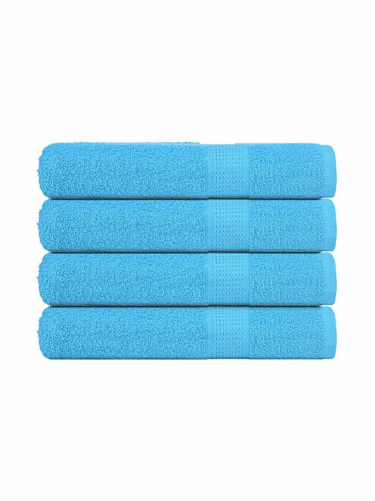 vidaXL Bath Towel 100x200cm Turquoise 4 Pieces Weight 360gsm