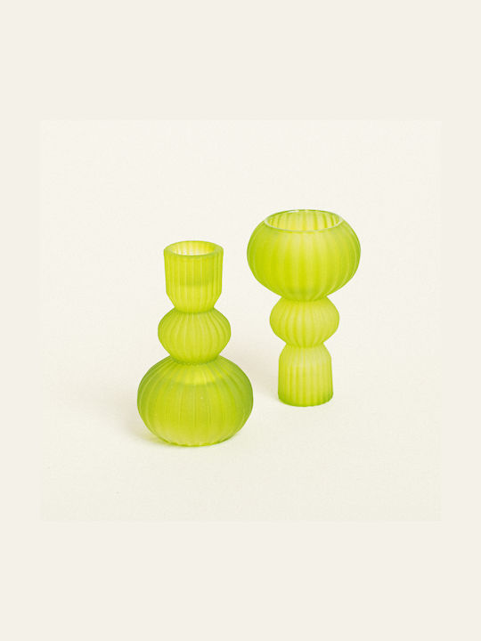Zweiseitiger Kerzenhalter 7 x 10 cm Lime Beauty Home