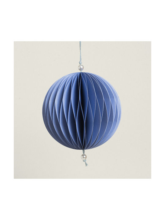 Hanging Ball Ornament Ornament Paper Light Blue 15cm