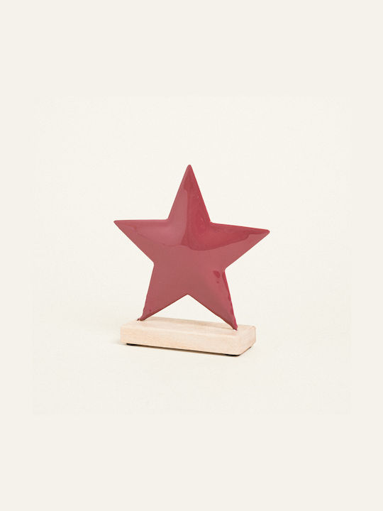 Beauty Home Plastic Christmas Decorative Star 15x16cm Burgundy