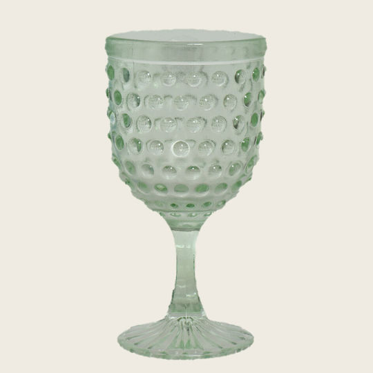 Beauty Home Glass Water / Cocktail/Drinking made of Glass in Green Color Goblet