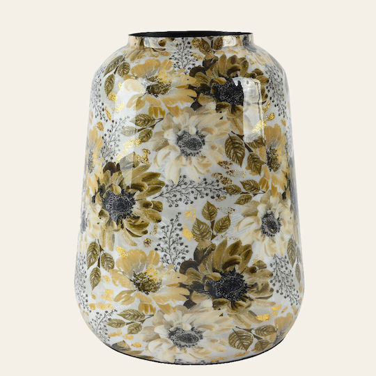 Metall-Blumenvase 26 x 26 x 32 cm Schönheit Zuhause