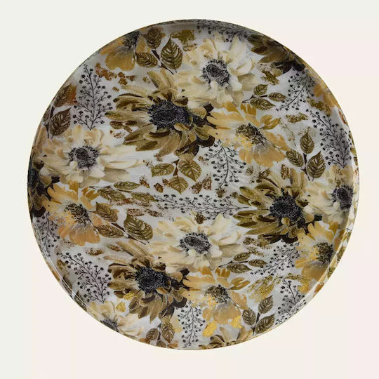 Beauty Home Metallic Round Decorative Tray 40x40cm