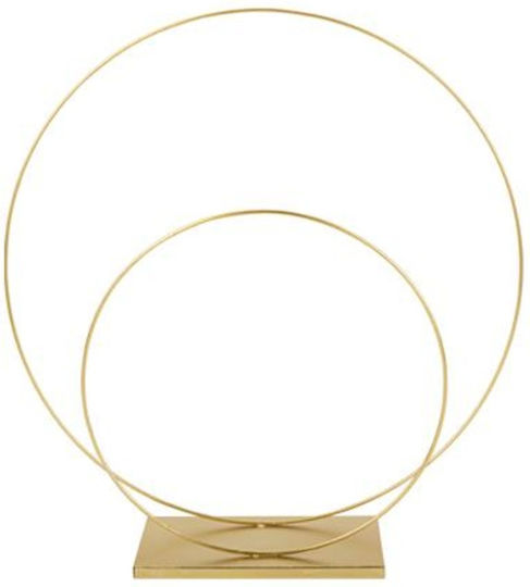Metallic Double Circle Gold 40.5 Cm Ø 38.5 Cm Ø 26 Cm Beauty Home