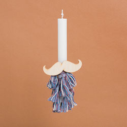 Decorated Candle with Tassel – Mustache Beauty Home