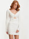 Mini Rib Dress White White