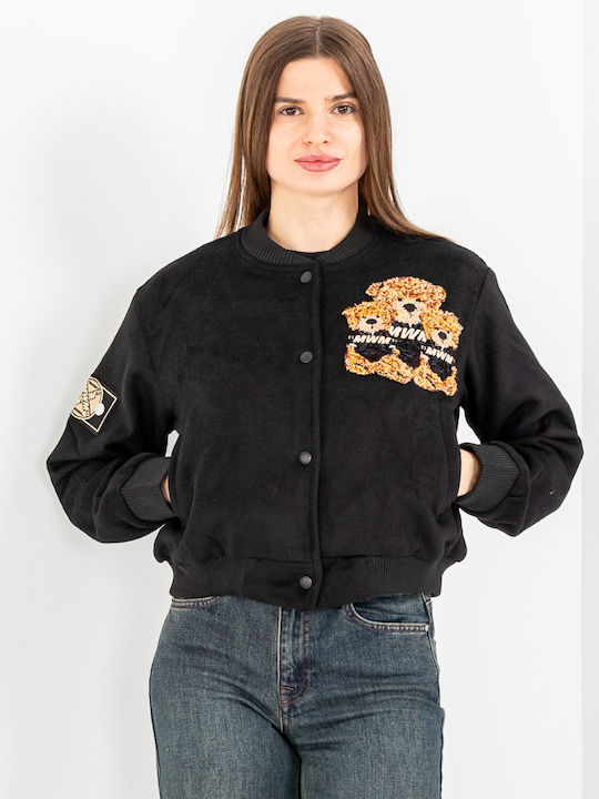 Mod Wave Movement Crop Γυναικείο Bomber Jacket ...