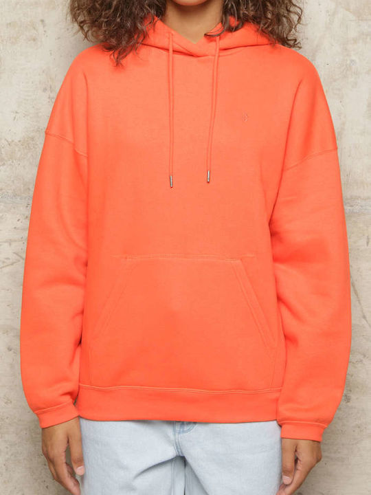 Stone Heart Up Hoodie Μακρύ Γυναικείο Φούτερ με Κουκούλα Stone Heart
