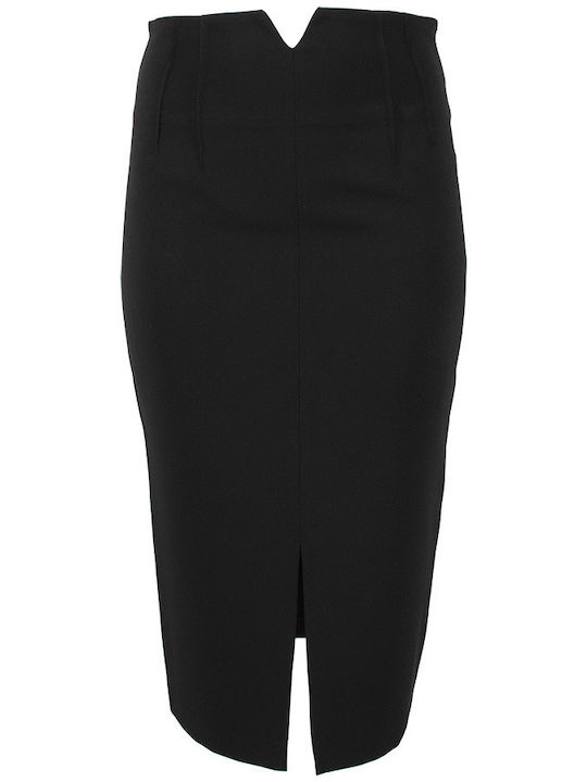 Pirouette Pencil Midi Skirt Black