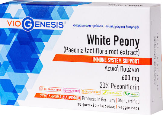 Weiße Pfingstrose 600 mg 30 Pflanzliche Kapseln