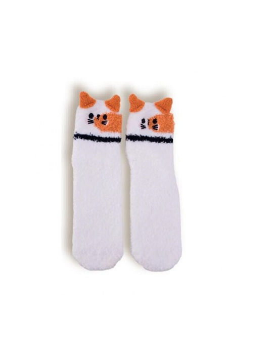 Diakakis Socken White/ Cat 1Pack