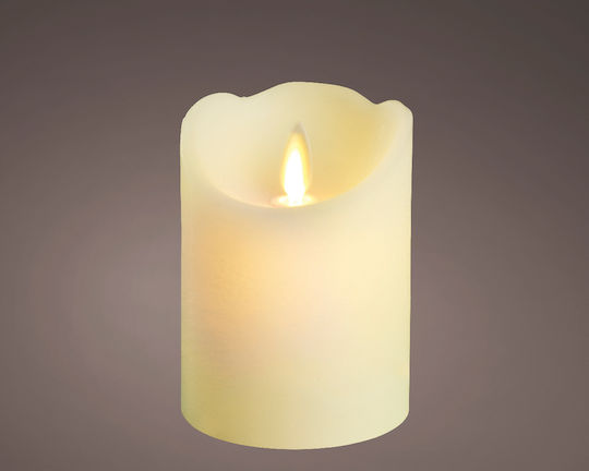 Lumânare de Crăciun cu Flacără Artificială Φ7.5cm X 10cm Kaemingk Ke-480613