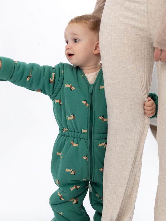 Bemini Winter Sleeping Bag with Feet Magic 3 Tog Wouff Green