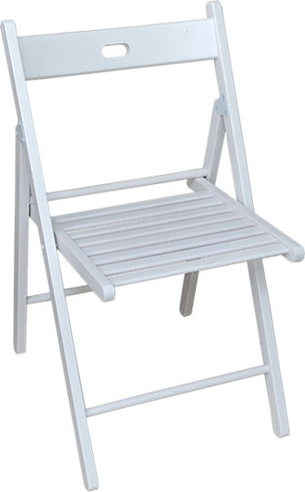 Mykonos Foldable Kitchen Wooden Chair White 43x41x78cm