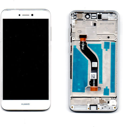 Οθόνη mit Touch-Mechanismus und Rahmen für Huawei P8/P9 Lite 2017 (Weiß)
