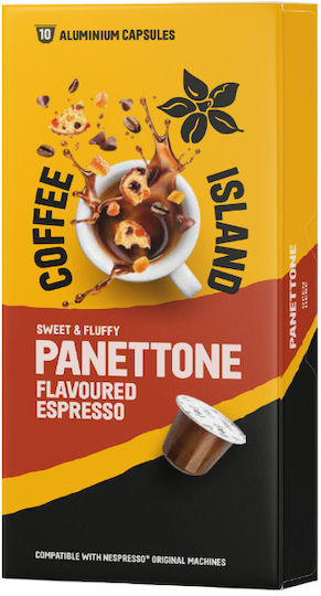 Aluminiumkapseln Espresso Panettone 10 Stück Coffee Island