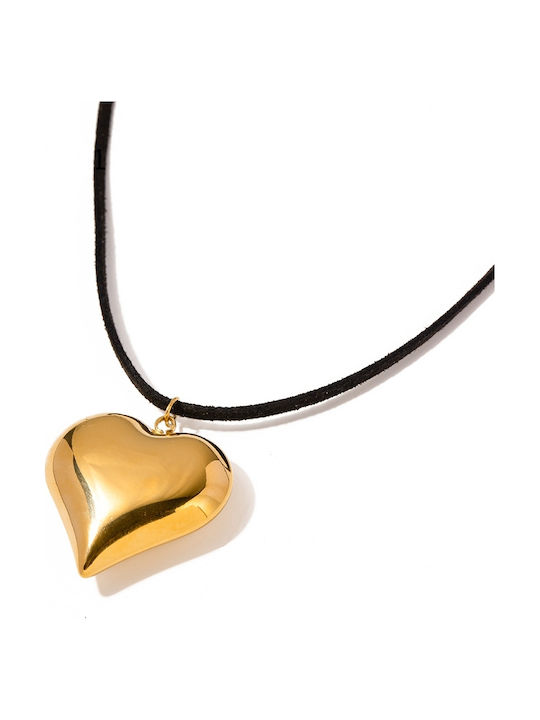Callajewels Κολιέ με σχέδιο Καρδιά Μαύρο