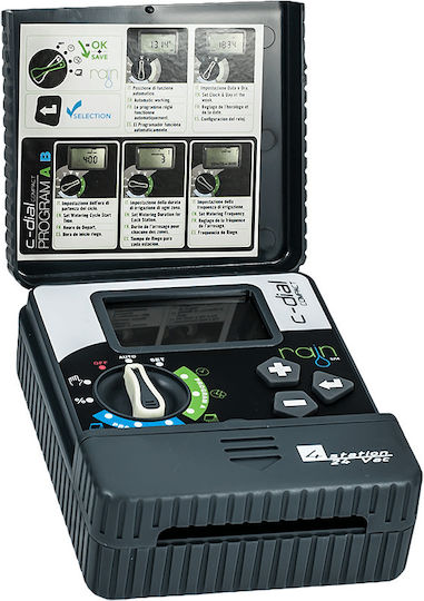 Hydrostab Irrigation Programmer C-dial Indoor Installation 2 Programs 4 Zones