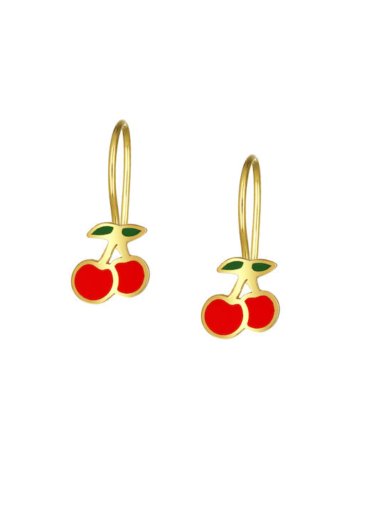 Gold Plated Kids Earrings Pendants from Silver