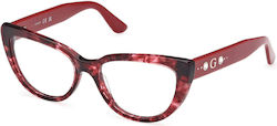 Guess Γυναικείος Κοκκάλινος Σκελετός Cat Eye Μπ...