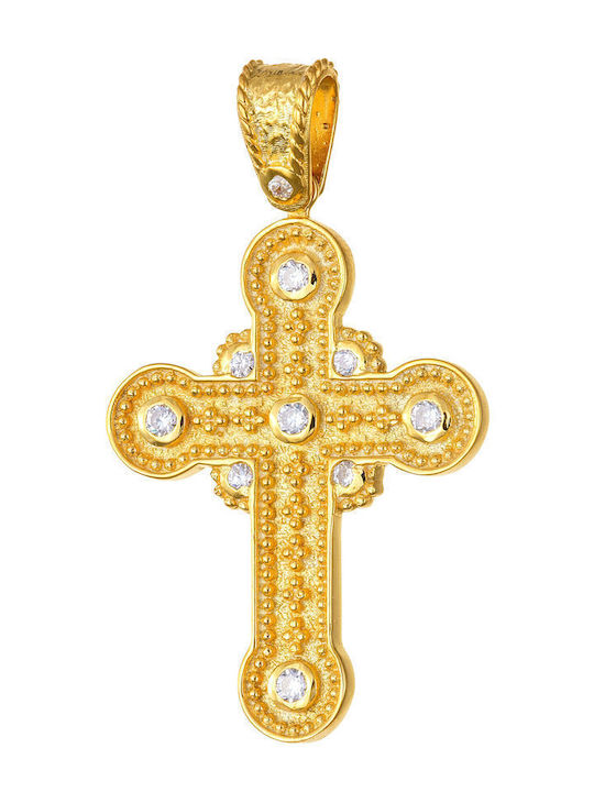 Dio Jewellery Lab Women's Byzantine Cross from Gold Plated Silver