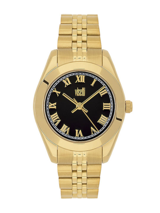 Visetti Women's Watch with Gold Metal Bracelet