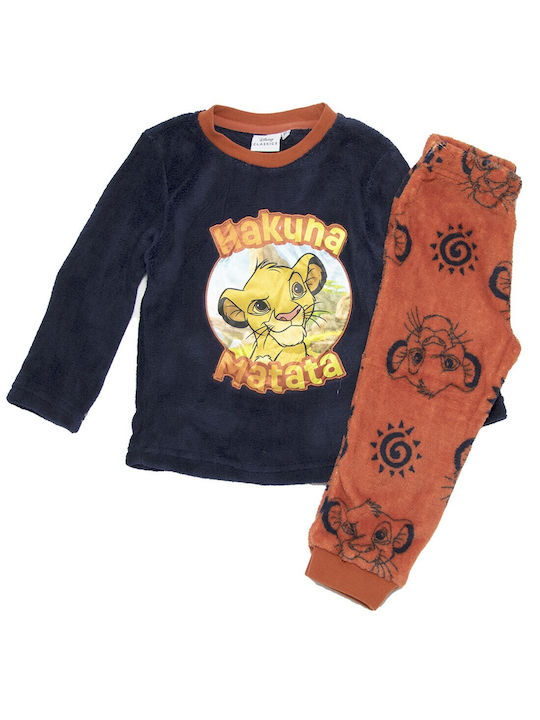 Disney Kids' Pajamas Winter Fleece Dark Blue Lion King
