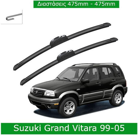 Bosch Aerotwin 3398000039 Front Wiper Blades Set for Suzuki Grand Vitara 1999-2005 Set 475mm 475mm 19" & 19" 2 Pieces