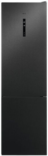 AEG Fridge-Freezer 367lt NoFrost H201xW59.5xD65cm Black 8000