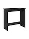 Desk Wooden Black Velvet-Black Metal 80x40x75cm