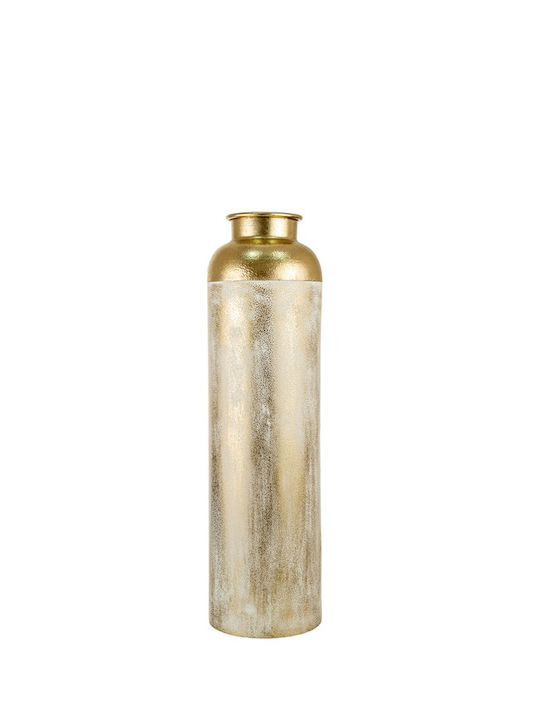 Metallvase Gold Texturiert 15,8x15,8x55,5 cm