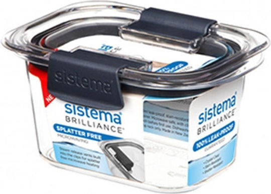 Sistema Microwave Plastic Lunch Box Brilliance Transparent 380ml