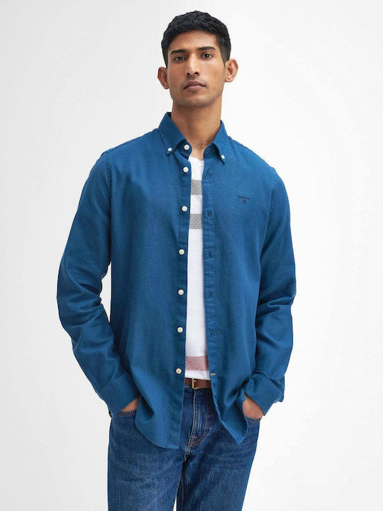 Barbour Long-sleeved Denim Shirt Blue