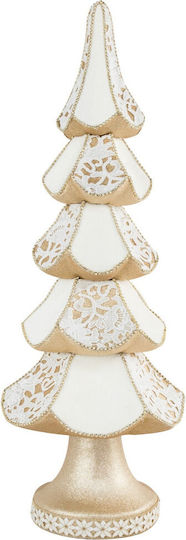 Christmas Decorative Fabric Pyramid Tree 80cm White