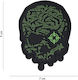 101 Inc 3D Target Eye Skull Green Backpack Patch