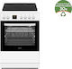 Wellio Cooker 60lt with Ceramic Hobs W60cm. White