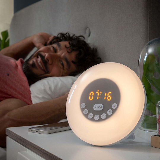 Wiederaufladbarer Sonnenaufgangs-Wecker Lautsprecher Sunrilk Innovagoods