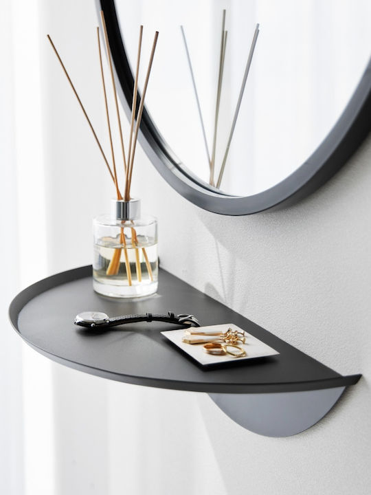 Yamazaki Wall Mounted Bathroom Shelf Metallic 40x22x11.7cm Black