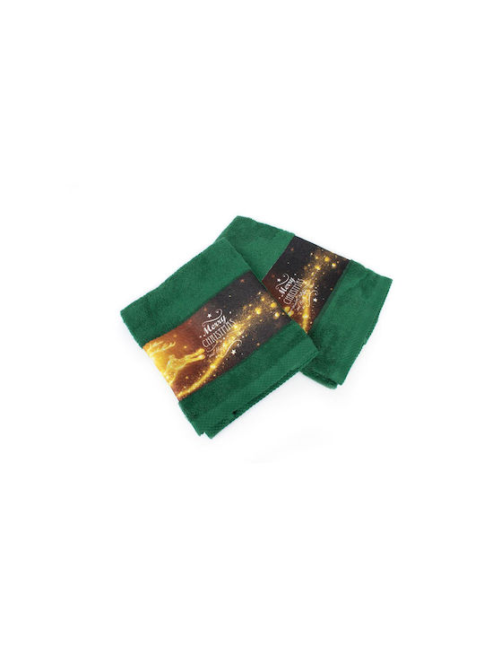 Dimcol Set Ornamente de Crăciun Șervețele Verde L90xW90cm. 2buc