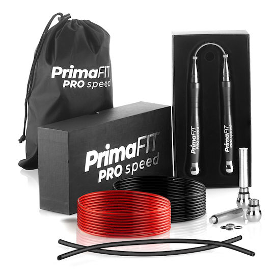 PrimaFit Springseil Fitness mit Gewicht 3m Gray mit einstellbarer Länge
