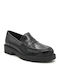 Leather Women's Loafers in Black Color
