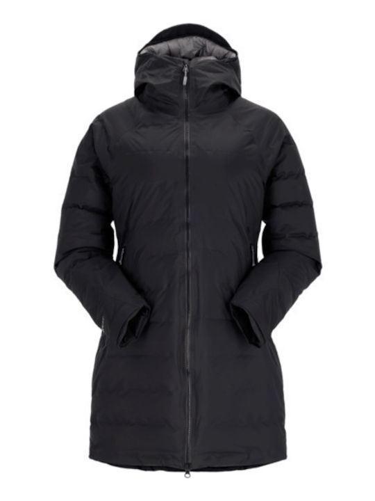 Women's Puffer Jacket Waterproof for Winter Black