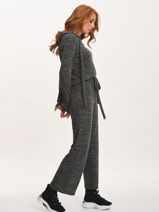 Set Soft Trousers Blouse Black Black