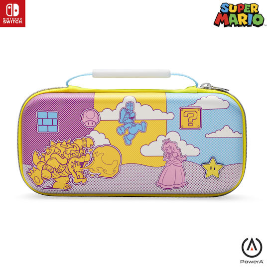PowerA Пластмаса Калъф за носене за конзола Превключвател / Превключвател Lite Mushroom Kingdom Pop Art