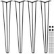 Set of 4 Black Vevor Hairpin Table Legs 18" Furniture 220lbs Capacity 3 Rods Heavy Duty Carbon Steel Tzzt4pcs18yc3g001v0