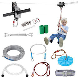 Σετ Zipline Vevor 100 Ft Παιδιά & Ενήλικες Έως 500 Lb Ατσάλινο Σχοινί Φρένο Ζώνη Ασφαλείας Κάθισμα Bxghstj100yccsus1v0